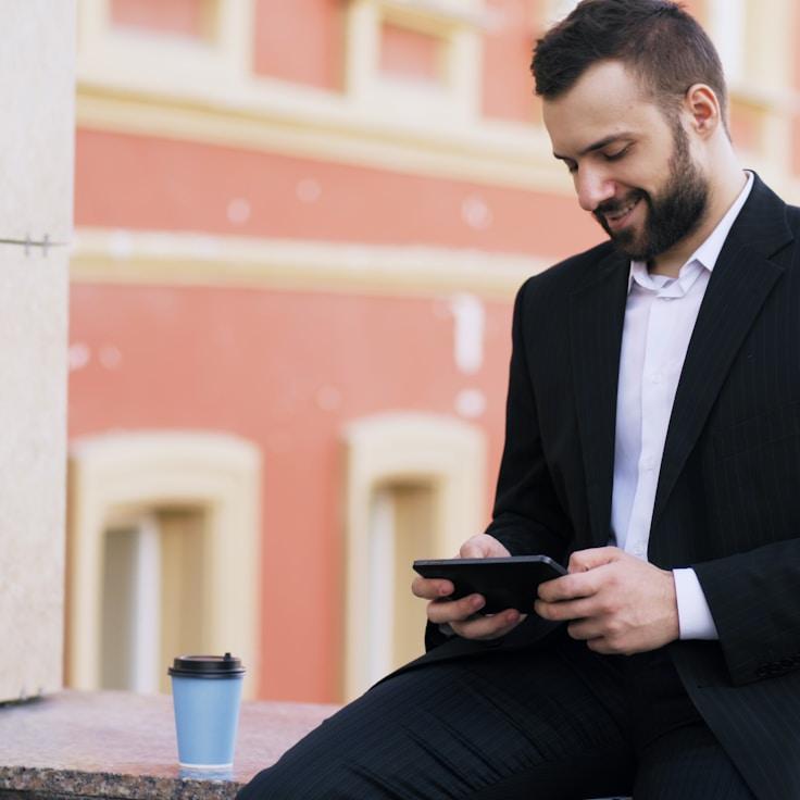 Mobile app development process showing collaborative team environment